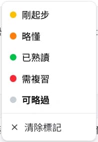 標記學習狀態