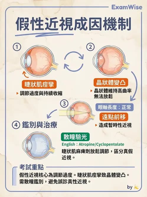 驗光生 - 近視與遠視的分類、成因及眼球光學基礎 - AI 圖文解析預覽