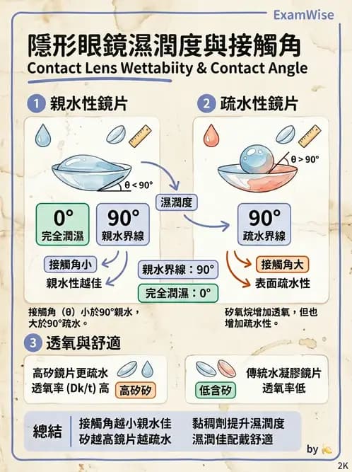 驗光生 - 鏡片材質特性與透氧性 - AI 圖文解析預覽