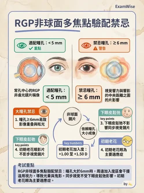 驗光生 - 老花隱形眼鏡設計選擇與適合對象評估 - AI 圖文解析預覽