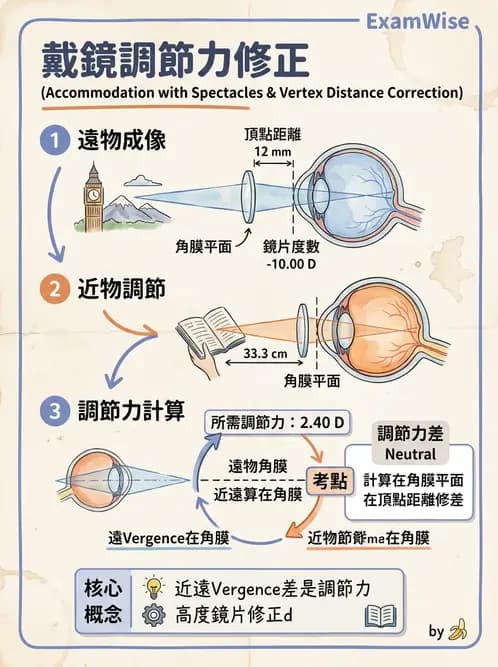 驗光生 - 調節、老花眼與臨床眼光學應用 - AI 圖文解析預覽