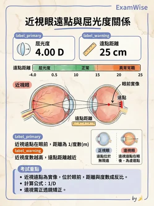 驗光生 - 屈光不正基礎:近視、遠視與視網膜影像 - AI 圖文解析預覽