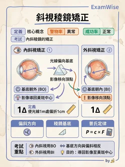 驗光生 - 稜鏡基本原理與光學 - AI 圖文解析預覽