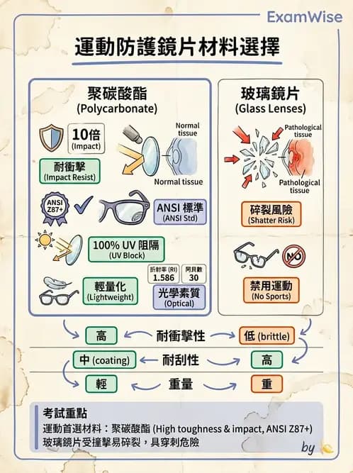 驗光生 - 鏡片材質特性與光學性質 - AI 圖文解析預覽