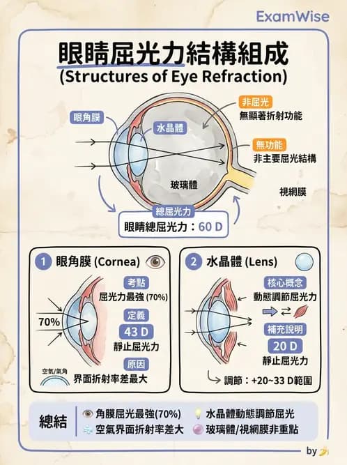 驗光生 - 屈光介質與眼壓調節 - AI 圖文解析預覽