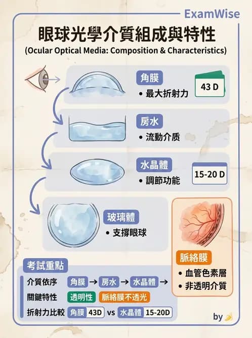驗光生 - 屈光介質與眼壓調節 - AI 圖文解析預覽