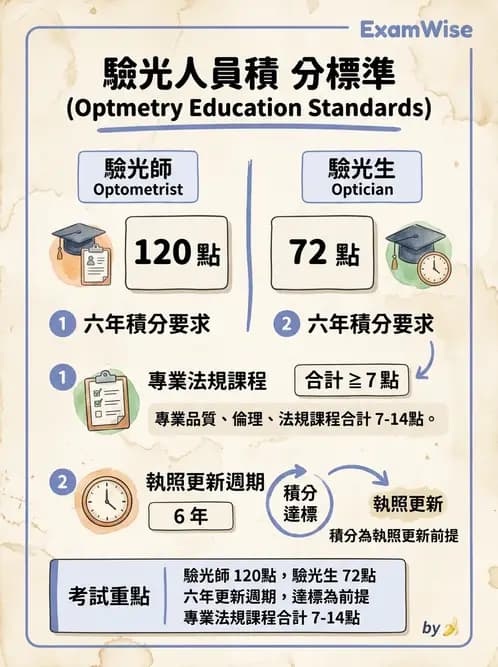 驗光生 - 驗光人員資格、倫理與繼續教育 - AI 圖文解析預覽