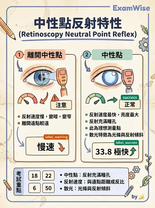 驗光生 - 視網膜檢影鏡操作原理、判讀與特殊檢查 - AI 圖文解析預覽