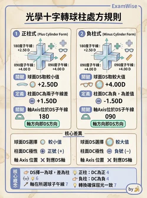 驗光生 - 屈光處方計算、轉換與矯正鏡片光學 - AI 圖文解析預覽
