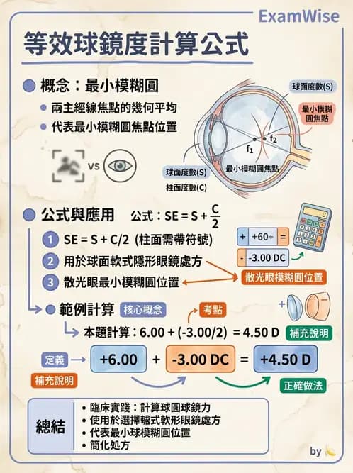 驗光生 - 屈光處方計算、轉換與矯正鏡片光學 - AI 圖文解析預覽