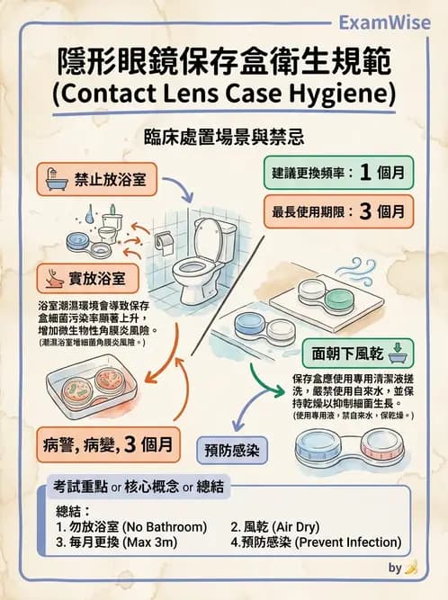 驗光生 - 隱形眼鏡護理操作與患者衛教 - AI 圖文解析預覽