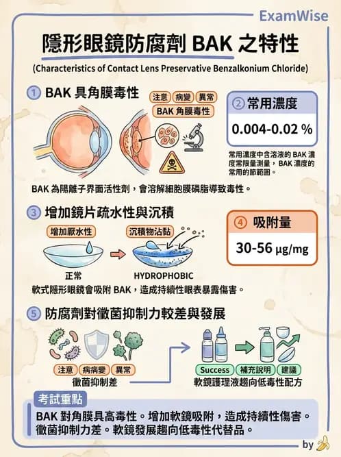 驗光生 - 隱形眼鏡護理液成分與防腐劑 - AI 圖文解析預覽