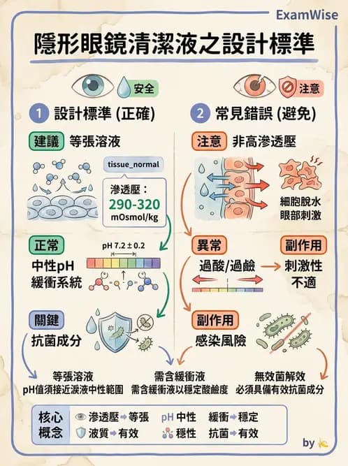 驗光生 - 隱形眼鏡護理液成分與防腐劑 - AI 圖文解析預覽
