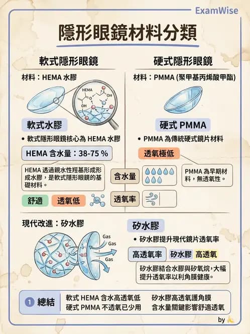 驗光生 - 鏡片材質特性與光學性質 - AI 圖文解析預覽