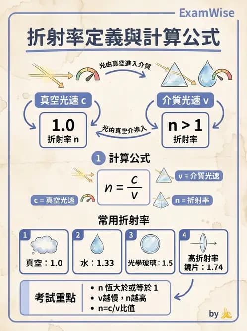 驗光生 - 光的折射定律、全反射與散射現象 - AI 圖文解析預覽