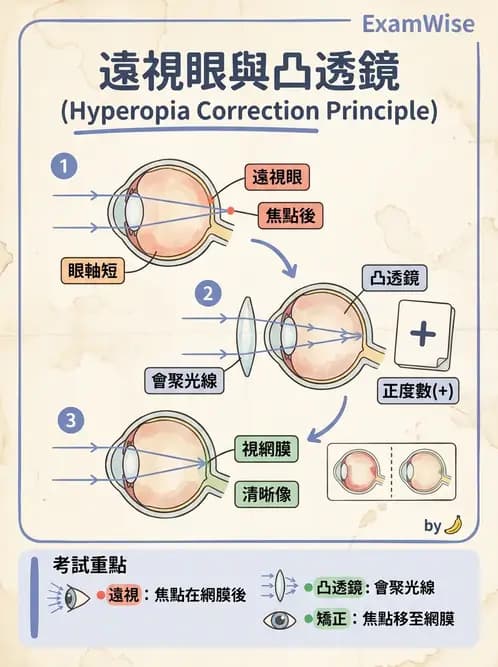 驗光生 - 屈光不正基礎:近視、遠視與視網膜影像 - AI 圖文解析預覽