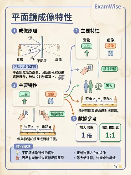 驗光生 - 薄透鏡成像特性與光線追跡 - AI 圖文解析預覽