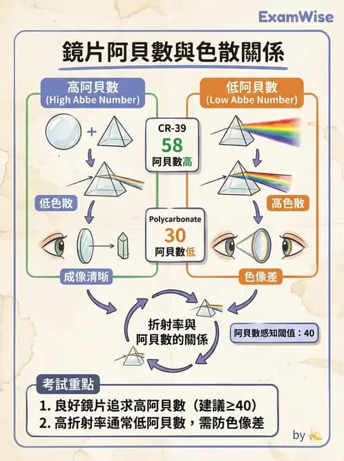 驗光生 - 鏡片材質特性與光學性質 - AI 圖文解析預覽