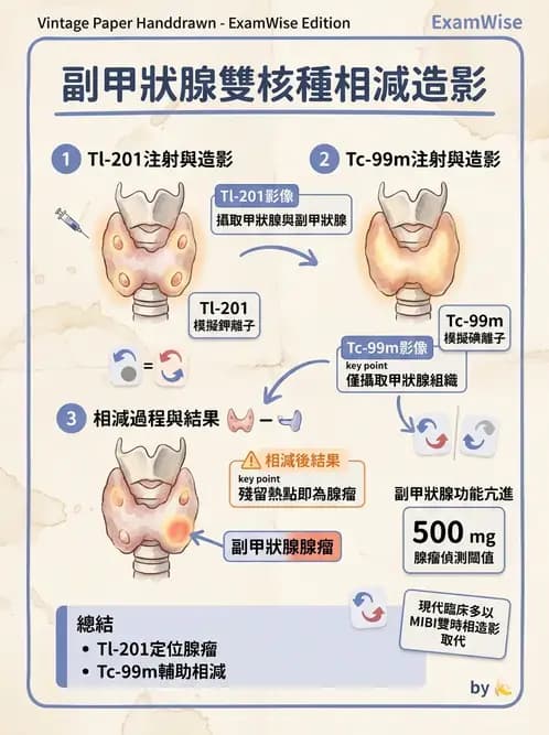放射 - 副甲狀腺與前哨淋巴結造影 - AI 圖文解析預覽
