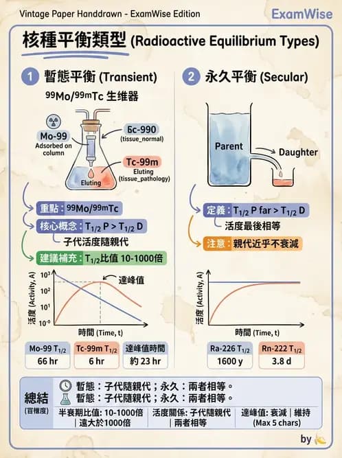 放射 - 核種生產與孳生器 - AI 圖文解析預覽