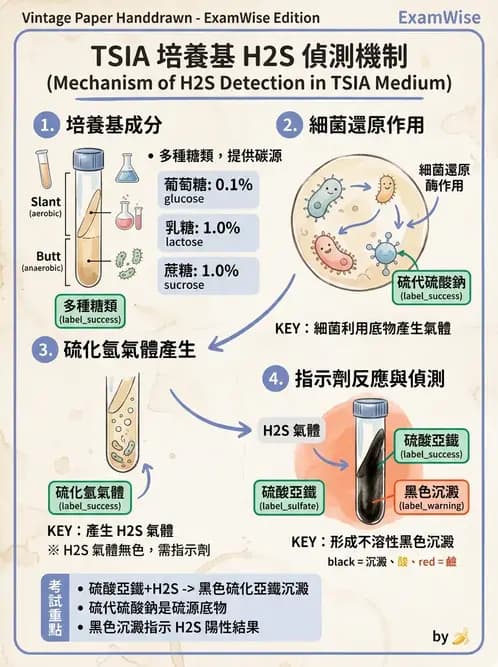 醫檢師 - 腸內菌鑑別方法與培養基 - AI 圖文解析預覽
