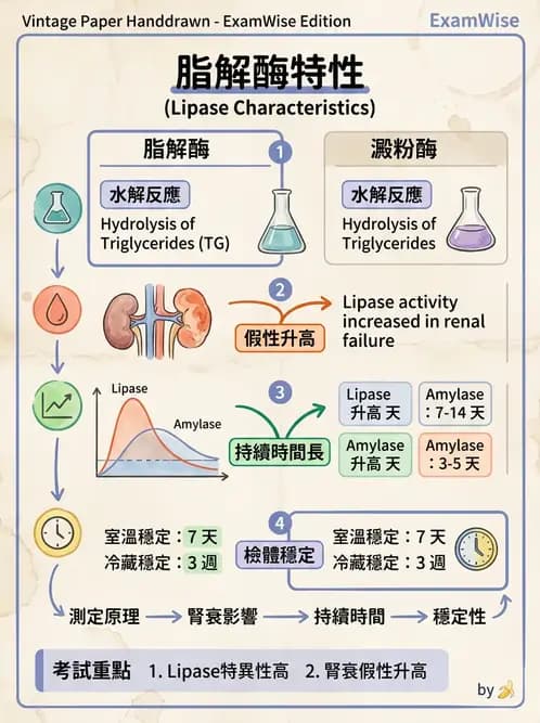 醫檢師 - 肝臟機能與胰臟酵素 - AI 圖文解析預覽