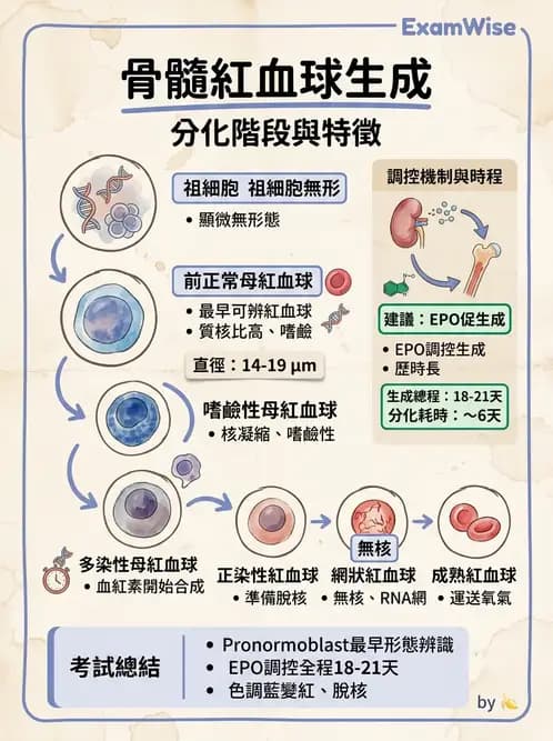 醫檢師 - 紅血球生理與形態 - AI 圖文解析預覽