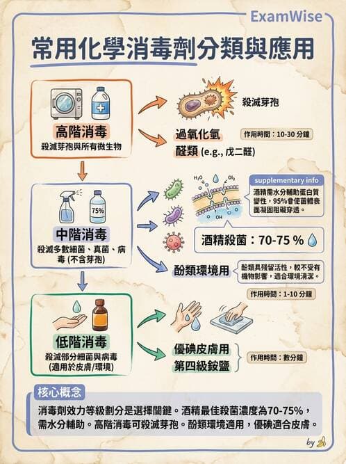 護理師 - 無菌消毒與感染控制 - AI 圖文解析預覽