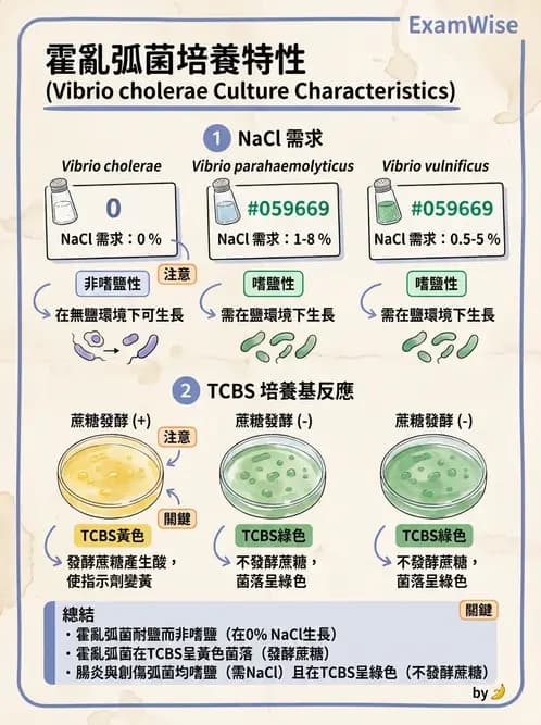 醫檢師 - 弧菌、氣單胞菌與彎曲菌 - AI 圖文解析預覽