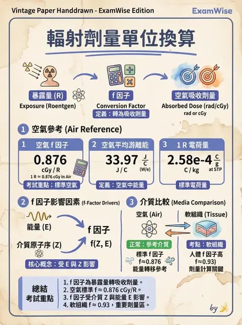放射 - 劑量物理量與單位 - AI 圖文解析預覽