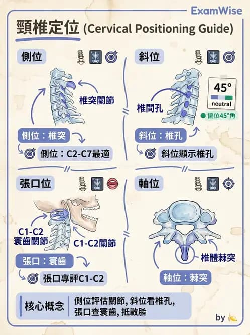 放射 - 頭頸脊椎攝影技術 - AI 圖文解析預覽