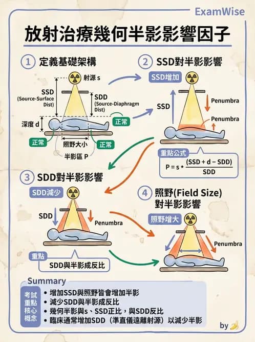 放射 - 射束幾何、照野設計與楔形濾器 - AI 圖文解析預覽