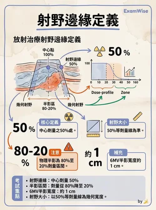 放射 - 射束幾何、照野設計與楔形濾器 - AI 圖文解析預覽