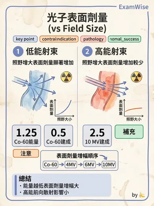 放射 - 劑量增建、散射因子與假體量測 - AI 圖文解析預覽