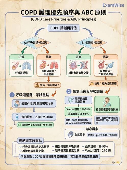 護理師 - COPD與氣喘 - AI 圖文解析預覽