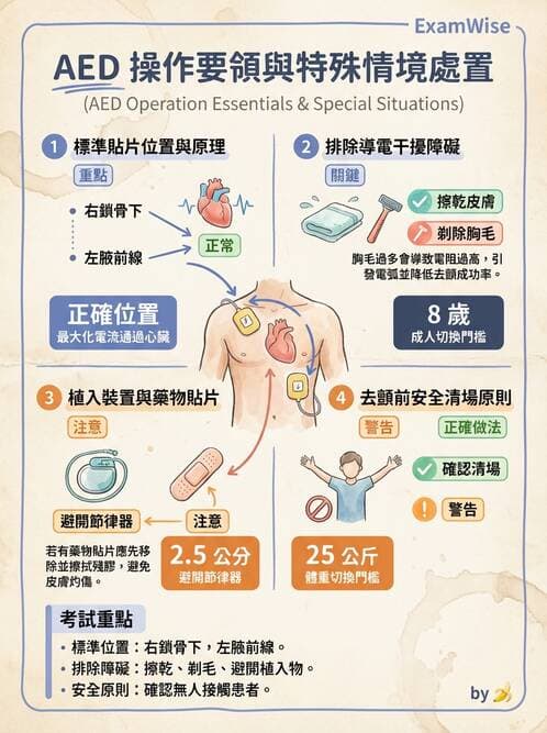 護理師 - CPR、AED與急救技術 - AI 圖文解析預覽