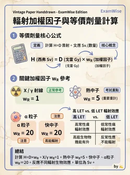 放射 - 輻射防護劑量量 - AI 圖文解析預覽