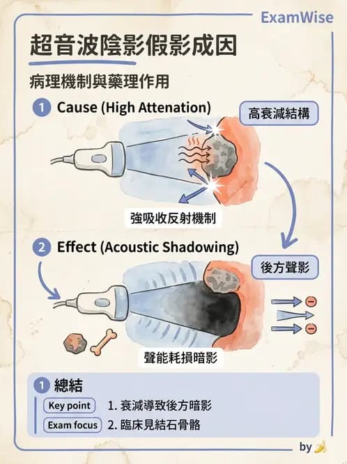 放射 - 超音波進階成像與假影 - AI 圖文解析預覽