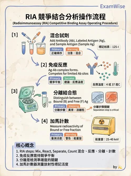 放射 - RIA與IRMA分析原理 - AI 圖文解析預覽