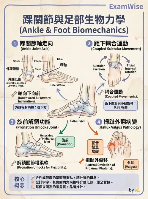 物治 - 踝與足部肌動學與生物力學 - AI 圖文解析預覽