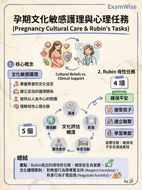 護理師 - 孕期營養心理與衛生政策 - AI 圖文解析預覽