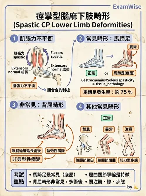 物治 - 腦性麻痺分類、評估與步態 - AI 圖文解析預覽