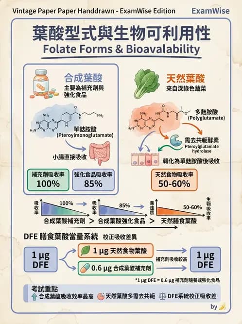 營養 - 單碳代謝與造血B群維生素 - AI 圖文解析預覽