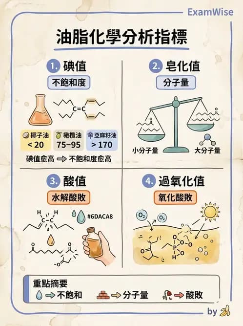 營養 - 烹調技法、油脂品質與供應管理 - AI 圖文解析預覽