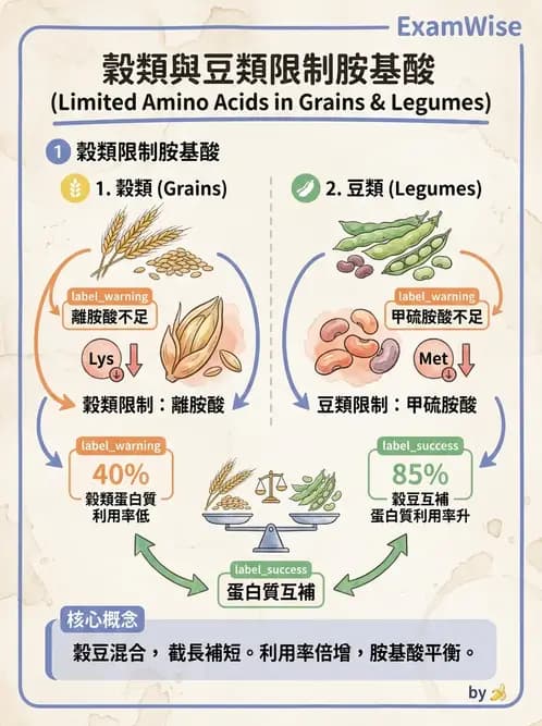 營養 - 胺基酸分類、功能與代謝 - AI 圖文解析預覽