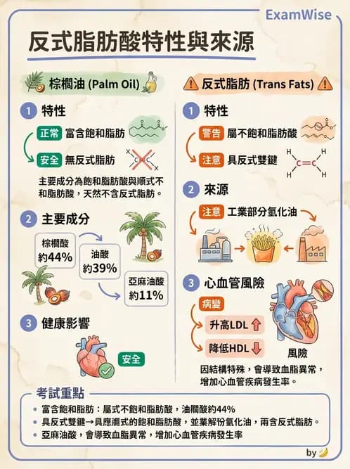 營養 - 脂肪酸種類與必需脂肪酸 - AI 圖文解析預覽