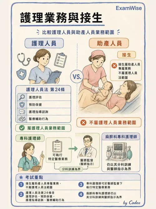 麻醉專護 - 護理及專科護理相關法規 - AI 圖文解析預覽