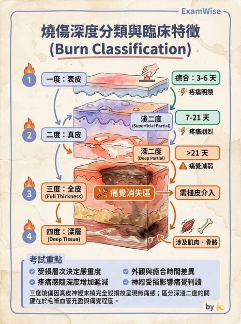 護理師 - 燒傷護理 - AI 圖文解析預覽