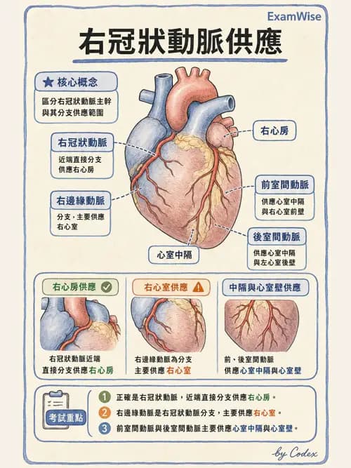 呼吸治療師 - 心臟與循環解剖 - AI 圖文解析預覽
