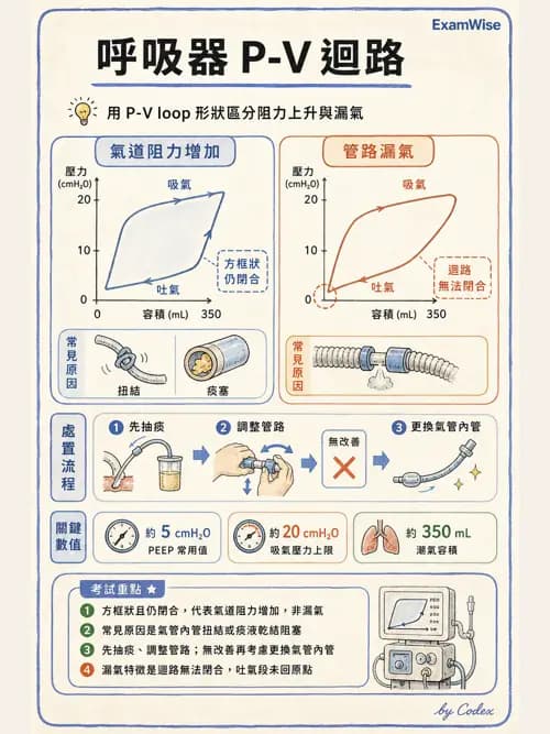 呼吸治療師 - 呼吸器圖形判讀與故障排除 - AI 圖文解析預覽